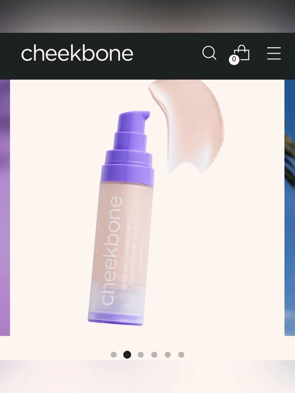 Cheekbone  Moon Dew Illuminating Primer Gel - Purple Top